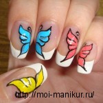 "Крылья бабочки" - дизайн акриловыми красками