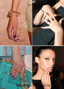 Модный дизайн ногтей весной 2012 года.