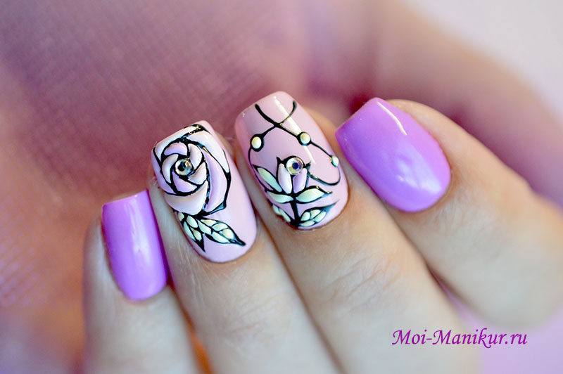 дизайн ногтей смешивание цветов на ногтях