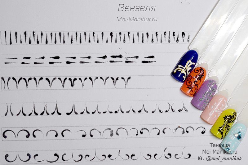 Дизайн ногтей с вензелями: варианты и техника создания маникюра