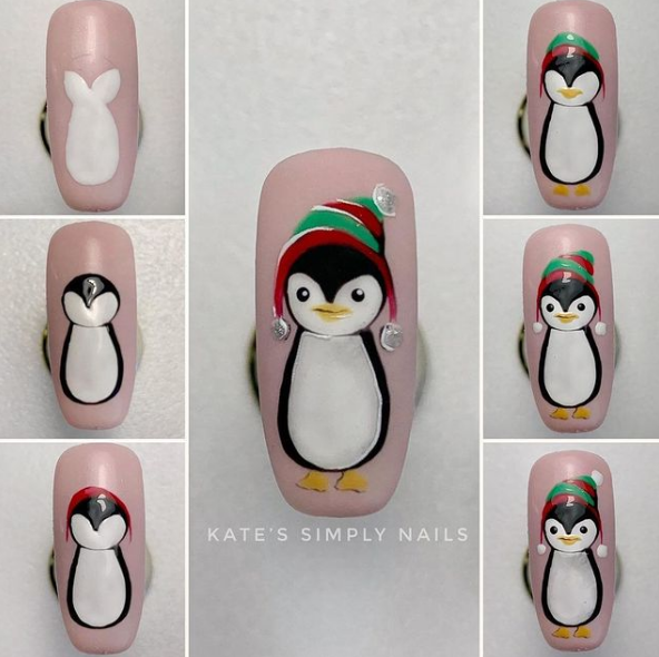 пингвины на ногтях 2022